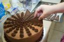 Milk Chocolate Cake with Chocolate Buttercream Icing and Milk Chocolate Wedges