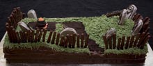 Haunted Graveyard Cake - Back View