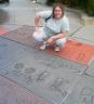 Me with Tom Hanks (SWEET!) ok, so it's just his handprints.  That's as close as I'll ever get.