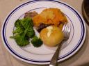 Baked Pineapple Sweet Potatoes with Pork Chops
