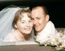 Karen and Jerry celebrate their wedding day