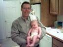With son Noah in January, 2004