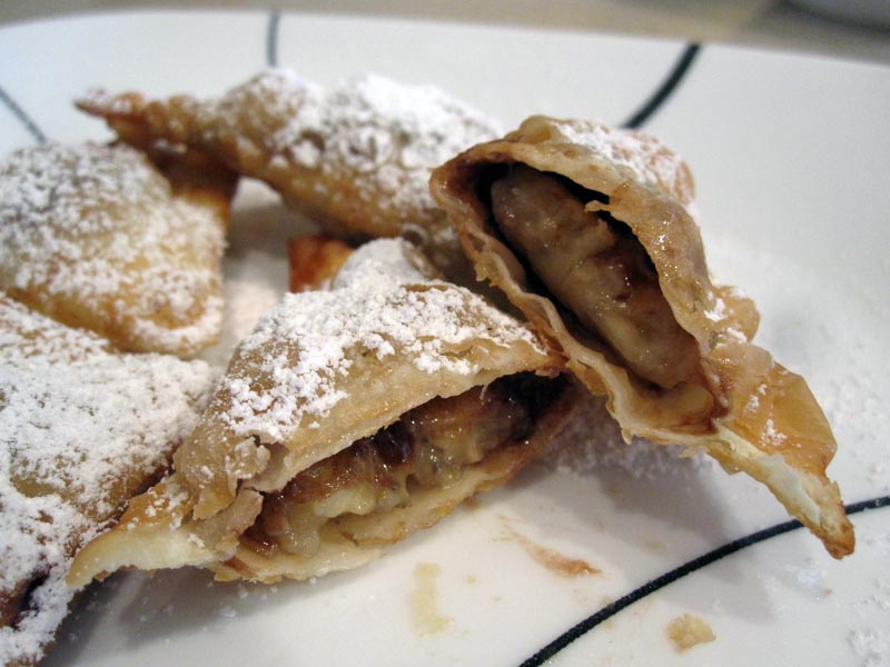 Banana Hazelnut Won Tons Banana Hazelnut Won Tons