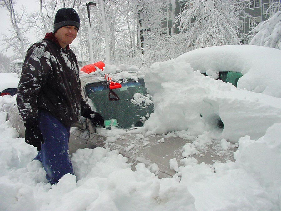 Andrew digs out his Mazda in Boston (2000) Andrew digs out his Mazda in Boston (2000)