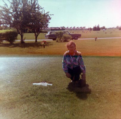 Mary Rose Dreffs, marking the burial site of Walter Anthony Dreffs Mary Rose Dreffs, marking the burial site of Walter Anthony Dreffs