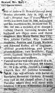 Obituary for Mary Heward Obituary for Mary Heward