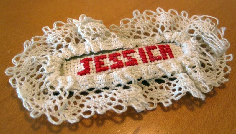 Jessica Cross Stitch Magnet Jessica Cross Stitch Magnet