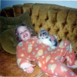 Kathleen with her kitten Patches Kathleen with her kitten Patches