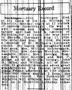 Obituary for John Michael Buchinger, Sr. Obituary for John Michael Buchinger, Sr.