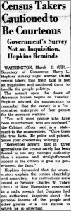 Census Takers Cautioned to be Courteous