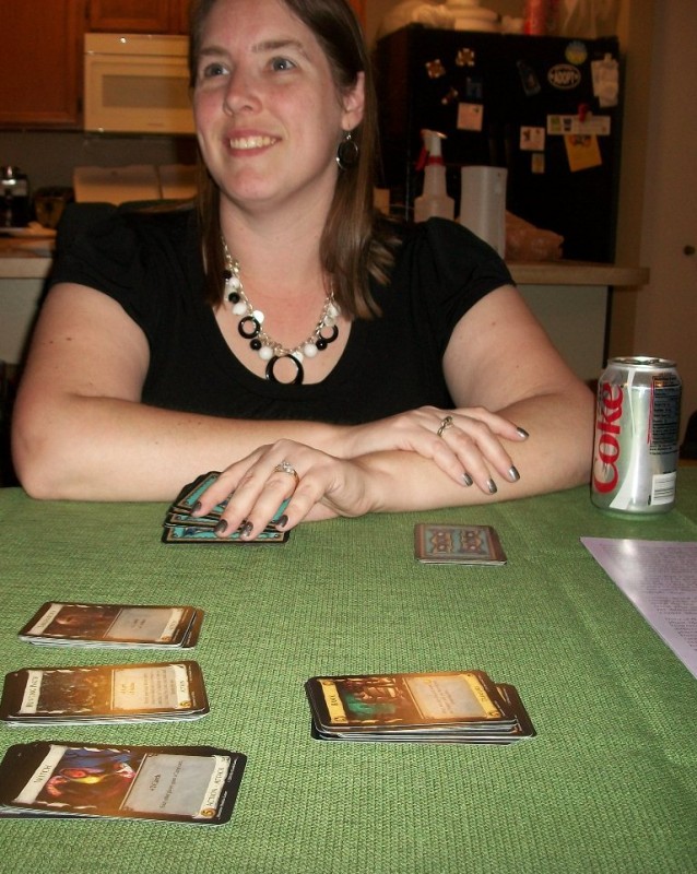 Jessica learns how to play Dominion (April 2012)