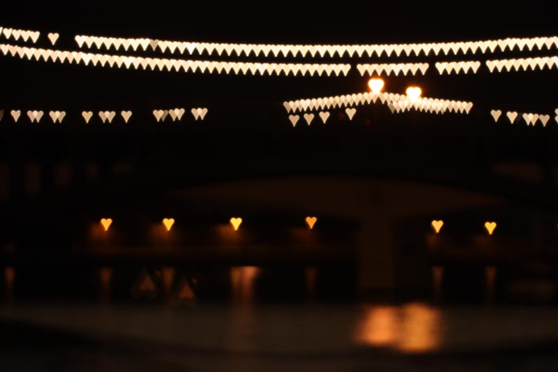 Mill Avenue Bridge at Night, shot with a Heart Bokeh Filter (May 25, 2012)