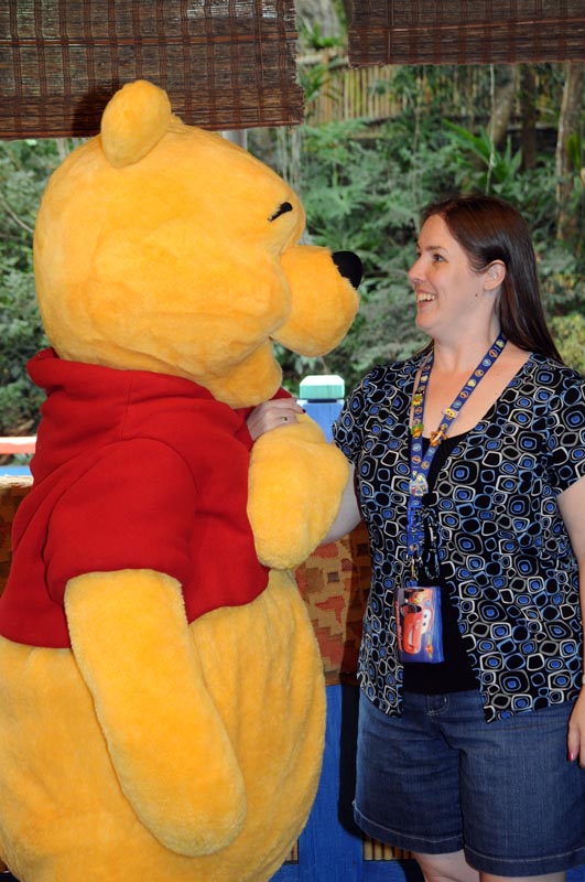 Pooh was shocked that I did not bring him any honey from our lunch at Yak & Yeti (February 3, 2012)